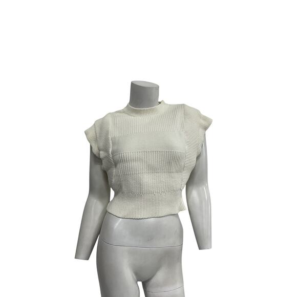 Iro 'Guarida' White Strong Shoulder Sweater Size S - Picture 1 of 4